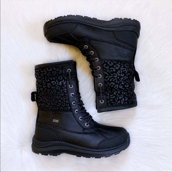 UGG Adirondack III Snow Leopard Black Waterproof Boots - Picture 7 of 10